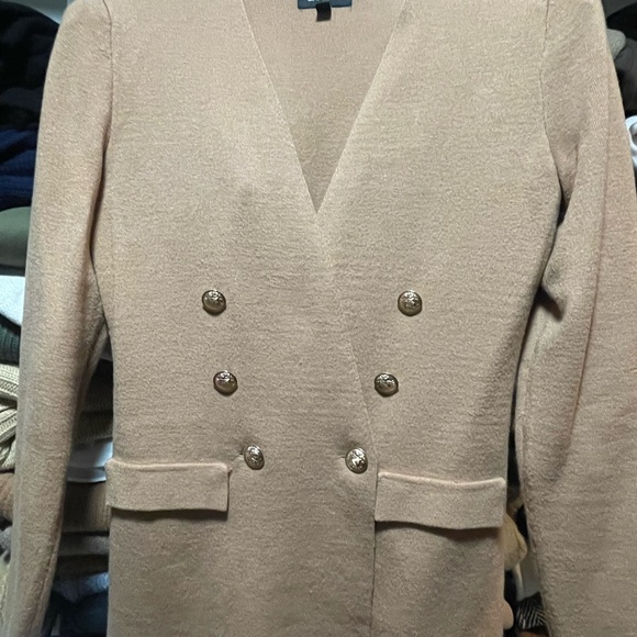 Express Women's Beige Double-Breasted Blazer - Picture 1 of 2